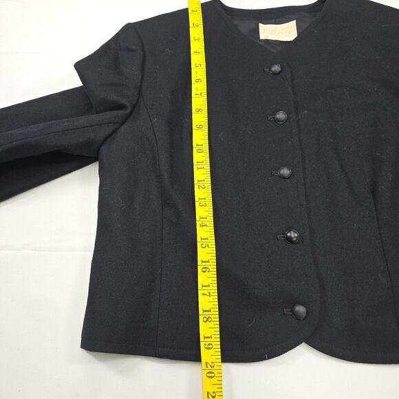 Pendleton Women's Black Button Blazer Jacket Size 10 Career Business Workwear - Picture 7 of 10